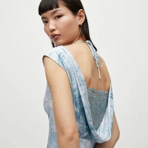 All Saints Karlina Estrella Silk Blend Maxi Dress US Women's Size 10